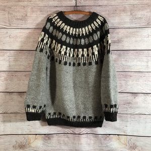 Vintage Oversized Hand Knit Wool Sweater